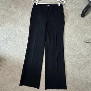 Ann Taylor LOFT Black Wool Dress Slacks Trousers Mid-Rise Flare Leg Size 4 NWOT